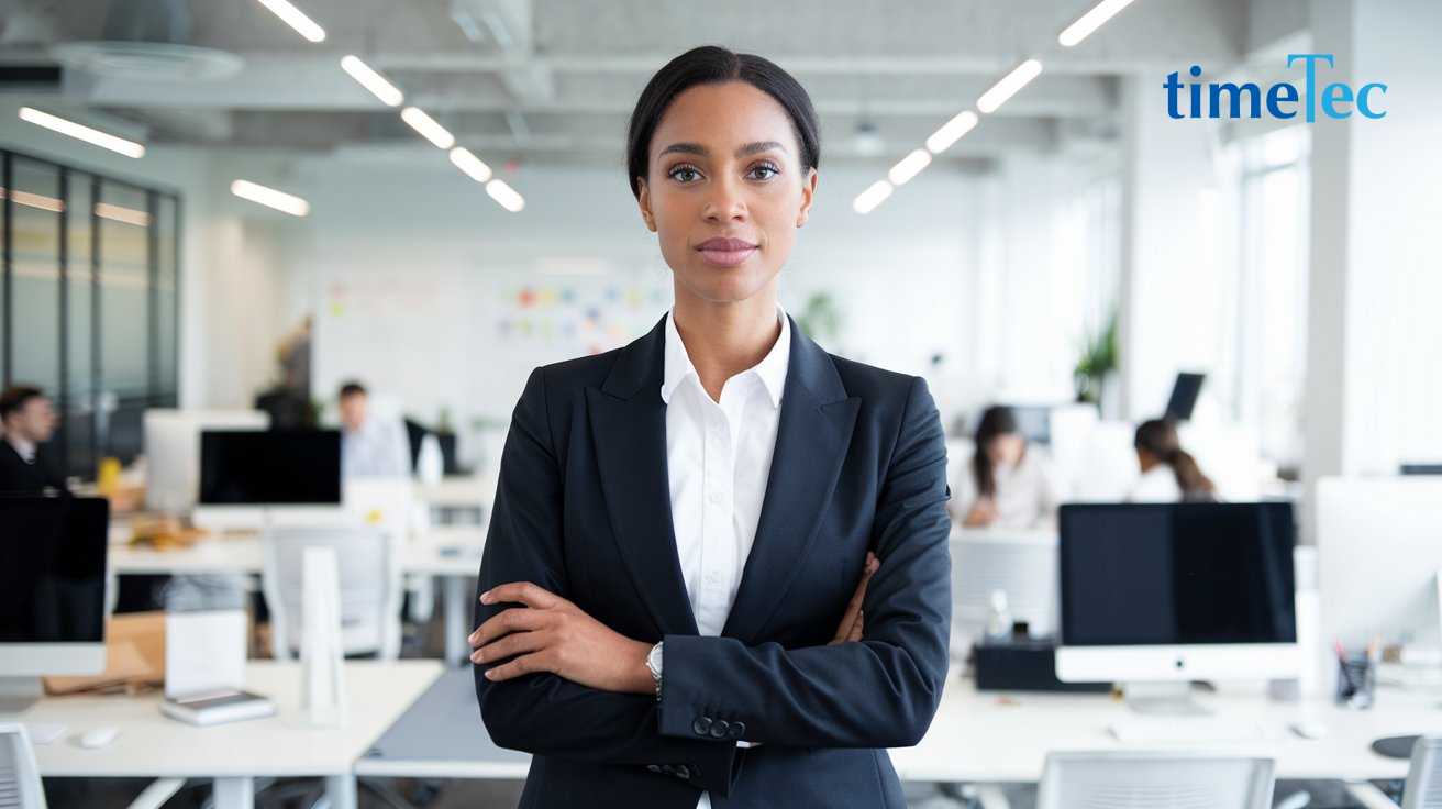 Professional business woman in formal outfit