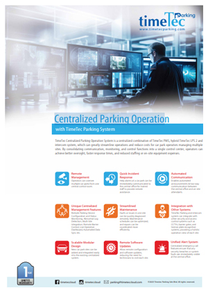 Centralized Parking Operation